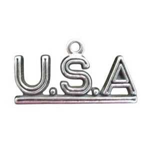 U.S.A UNITED STATES OF AMERICA STERLING SILVER 925 BRACELET CHARM*1.3G